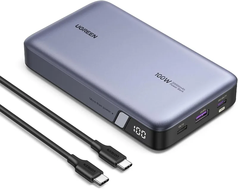 UGREEN 100W Power Bank 20000mAh externt batteri