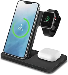 MMOBIEL Trådlös laddningsstation kompatibel med iPhone