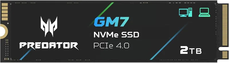 acer Predator GM7 2 till M.2 NVMe SSD PCIe 4.0
