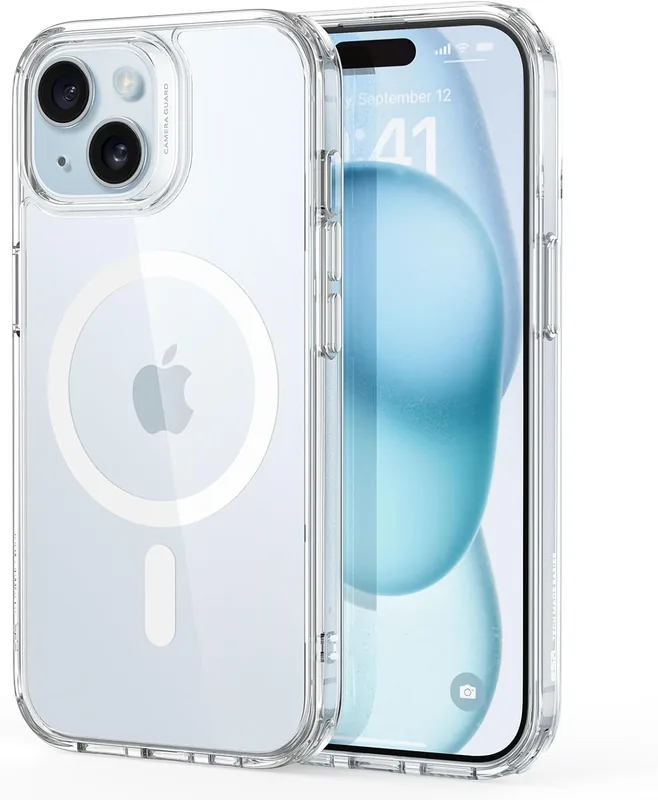 ESR för iPhone 15 Plus fodral, kompatibelt med MagSafe, skydd av militärkvalitet, gulningsbeständig, repbeständig baksida, magnetiskt telefonfodral fö