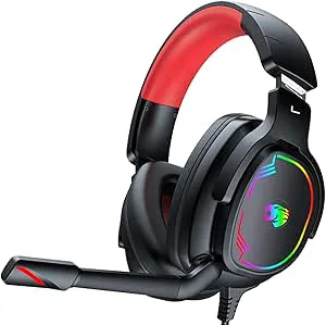 Jimonyer Spelheadset med mikrofon för PC/PS4/PS5/Xbox/Nintendo Switch