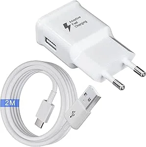 Laddare med 2 m Laddkabel Kompatibel med Samsung Galaxy