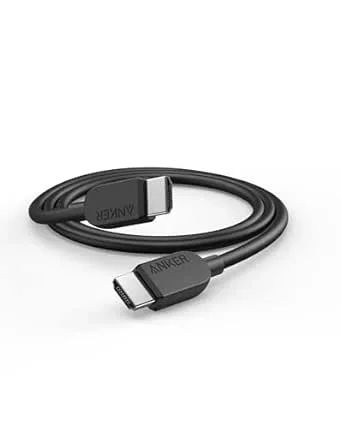 Anker HDMI 2.1-Kabel 8K @60Hz, 6FT Ultra HD 4K @120Hz, 48 Gbit/s Certifierad Ultrahög Hastighet, Kompatibel Med PlayStation 5, Xbox, Samsung TV-Apparater Med Mera