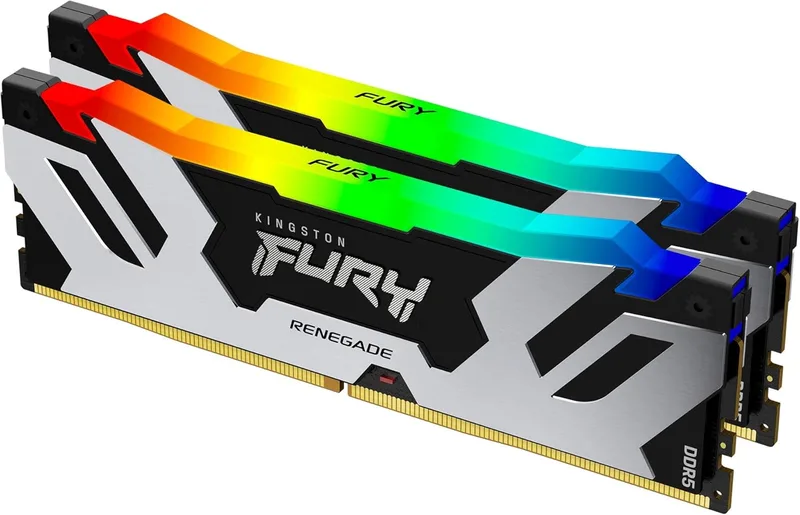 Kingston FURY Renegade Black RGB XMP 96GB 6400MT/s DDR5 CL32 DIMM Desktop Gaming Memory (Kit of 2)