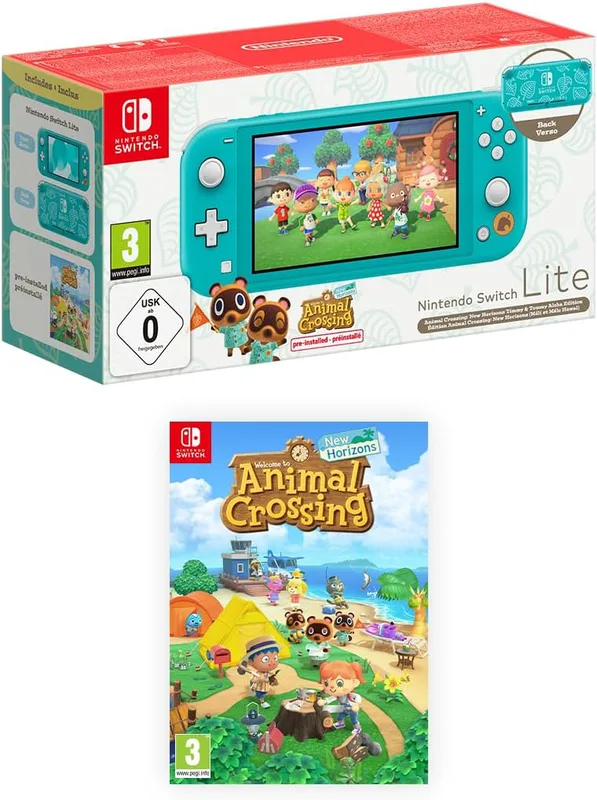 Nintendo Switch Lite Animal Crossing: New Horizons Timmy & Tommy Aloha Edition