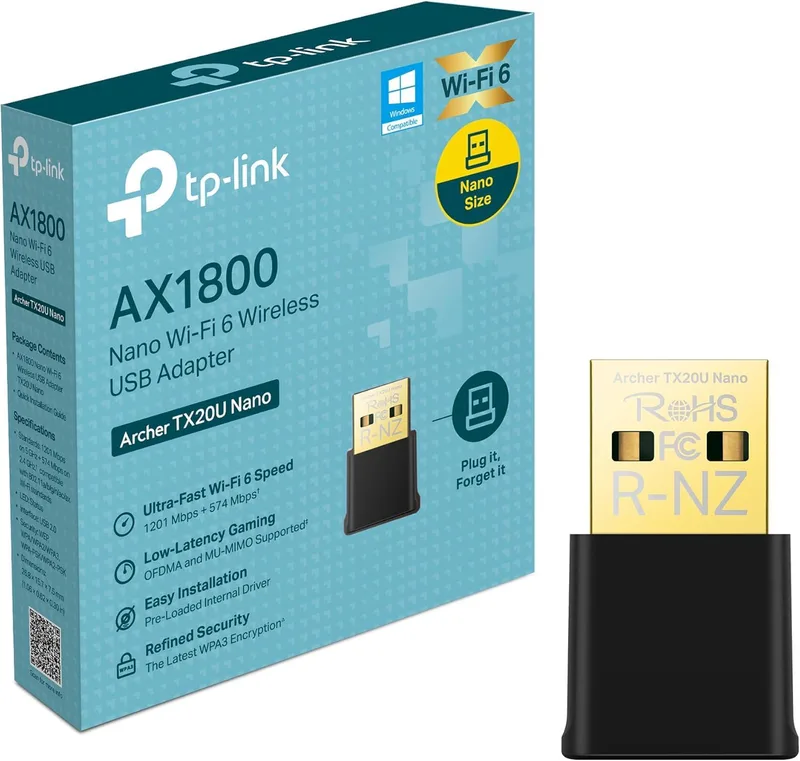 TP-Link Nano USB WiFi 6 Adapter för PC Archer TX20U Nano