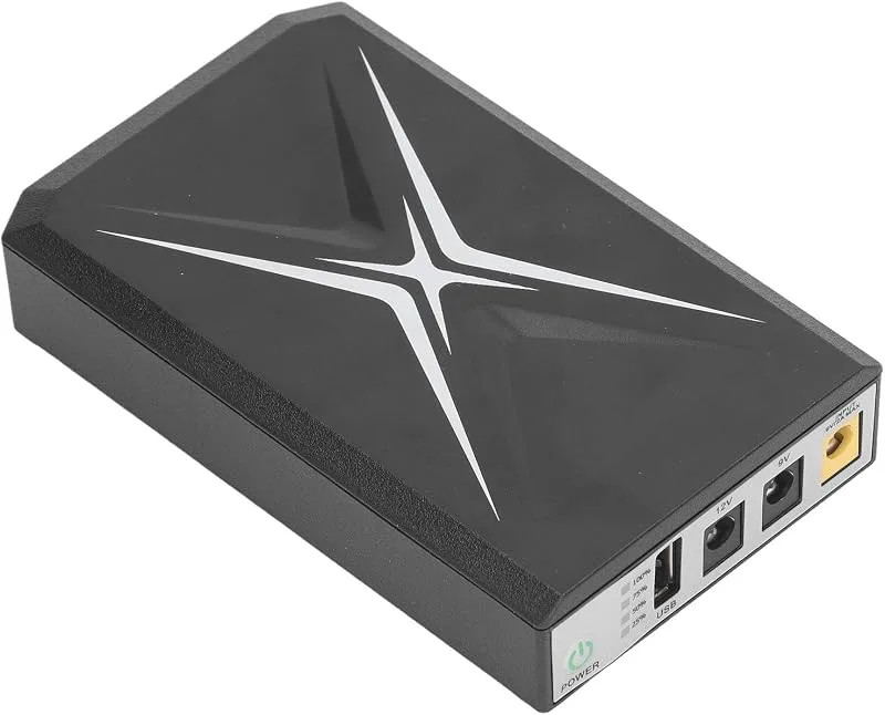 DC Avbrottsfri Strömförsörjning 8800mAh Stor Kapacitet Högeffektiv Batteribackup UPS 9V 12V Adapter 5V USB