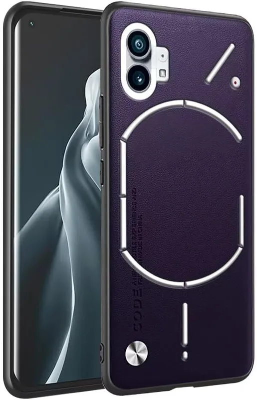 HAFFAN Skyddsfodral designat för Nothing Phone (1) (6,55 tum), konstläder stil