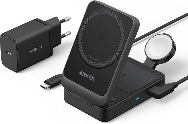 Anker MagGo 3-i-1 Trådlös Laddstation