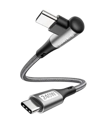 Silkland USB-C to USB-C Kabel Kort 30CM 90Grader