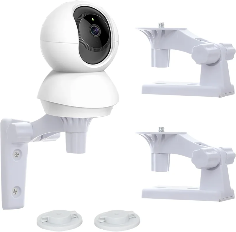 Wall Mount Compatible with Tp-Link Tapo C200/C210/C220/Tc70/C225, Kasa Ec70/Kc410s CCTV Camera, 2 Pack Adjustable Angle Camera Holder, 180 Degree Rotation