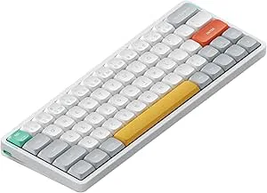 Nuphy Air60 v2 mekaniskt tangentbord QMK/VIA, 60% lĺg profil trĺdlöst tangentbord, Bluetooth 5.1, 2,4 GHz och kabelanslutning, kompatibel med Windows och Mac OS-system