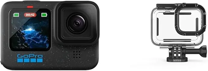GoPro HERO12 Actionkamera, Svart & GoPro ADDIV-001 Skyddshölje