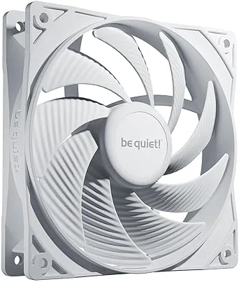 be quiet! Pure Wings 3 120 mm PWM höghastighets vit fläkt, innovativ motor med Close-Loop-teknik, lågt lägsta varvtal, optimerad fläktram, exceptionellt lufttryck, BL11