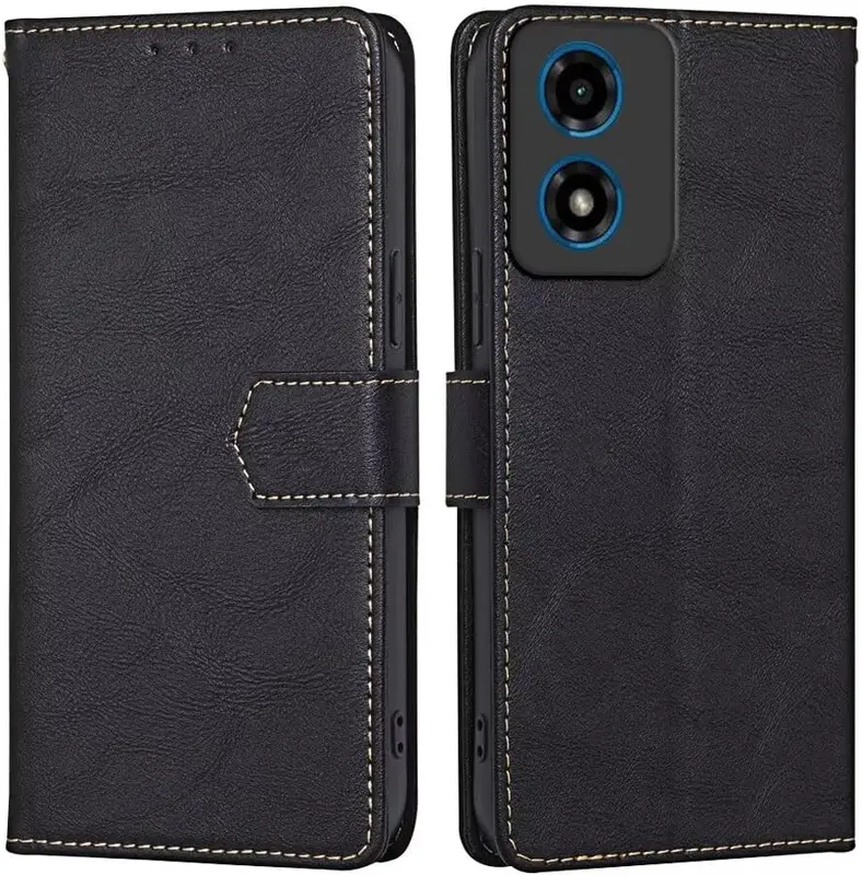 RankOne Fodral för Motorola Moto E14/G04S/G04/G24/G24 Power (6,5 tum) Flip Wallet Läderfodral, Magnetiskt Bumper Fodral Skal