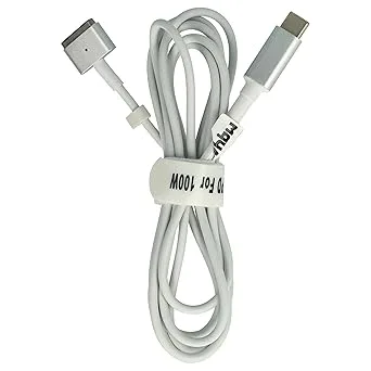 vhbw Adapterkabel USB typ C till MagSafe 2 kompatibel med Apple MacBook Pro 13 tum (slutet 2012–2017) Notebook, bärbar dator – 170 cm, 100 W, PVC