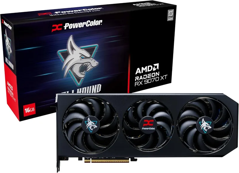 PowerColor Radeon RX 9070 XT 16GB Hellhound Spectral White