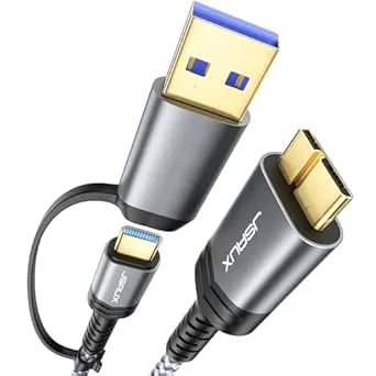 JSAUX USB 3.0/C Micro B-kabel 0,5 m,