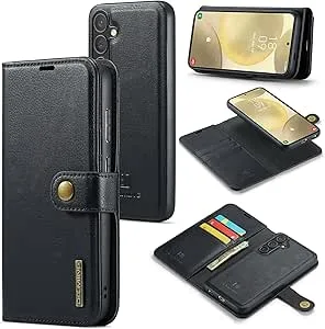 ZORSOME DG.MING för Samsung Galaxy S24 plånboksfodral i äkta läder