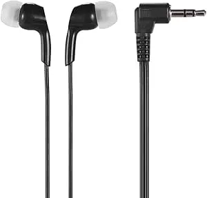 HUIOP Svarta hörlurar in-ear hörlurar med tråd