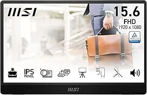 msi PRO MP161 E2U Bärbar Skärm, Svart, 16 tum