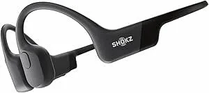 SHOKZ OpenRun Bone Conduction Headphones, Bluetooth-sporthörlurar med öppet öra och mikrofon, IP67 vattentätt trådlöst headset för löpning och träning, 8 timmars speltid, USB-C