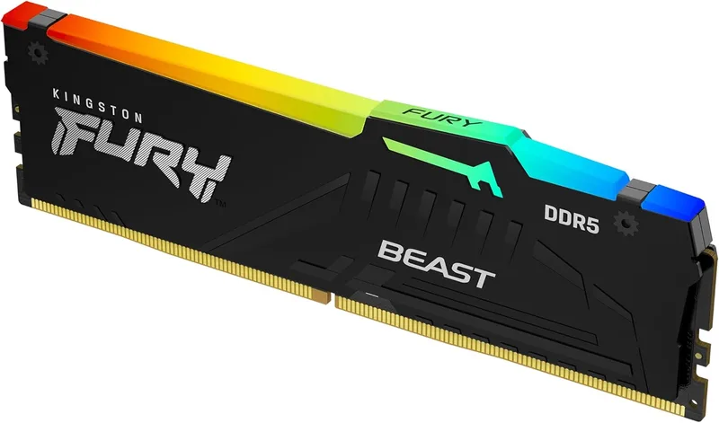 Kingston Technology FURY Beast RGB RAM-minnen 32 GB 1 x 32 GB DDR5 6000 MT/s 288-pin DIMM ECC