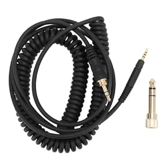 Upprullad Ljudkabel för HD598 HD598Cs, 2,5 Mm Till 3,5 Mm 6,35 Mm Hankontakt Aux-kabel för HD599 HD569 HD579 HD558 HD518 Hörlurar, 4 Fot Till 10 Fot