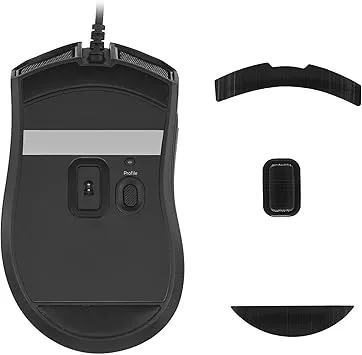 kwmobile Musfötter ersättning kompatibel med Razer Mamba Elite trådbunden dator musmattor klistermärke – svart