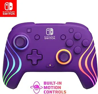 PDP Afterglow Wave Wireless Pro Controller with Full Motion for Nintendo Switch, Nintendo Switch