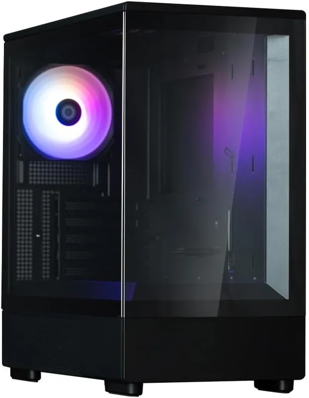 Zalman P10 - MT - micro ATX - genomskinlig sidopanel (härdat glas) - ingen strömförsörjning (ATX) - vit - USB/ljud