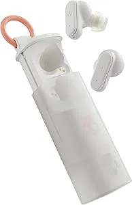 Skullcandy Dime Evo trådlösa öronsnäckor, Bluetooth-hörlurar, brusisolerande passform, upp till 36 timmars batteri, mikrofon för iPhone Android, lätt att bära med clip-Anywhere fodral – ben