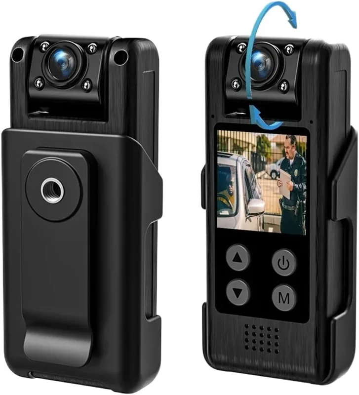 Kroppskameror Minikamera 4K Full Hd Kroppsmonterad kamera Videoinspelningskamera Police Body Cam Night Vision Bärbar 258GB minivideokameror
