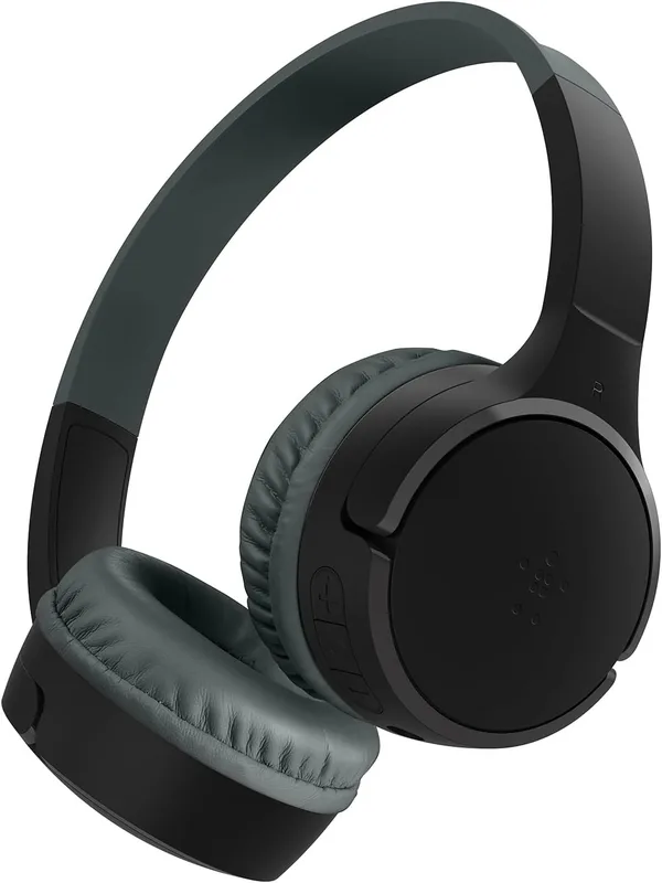 Belkin SoundForm Mini trådlösa hörlurar för barn med inbyggd mikrofon, 30 tim. uppspelningstid och kul etiketter