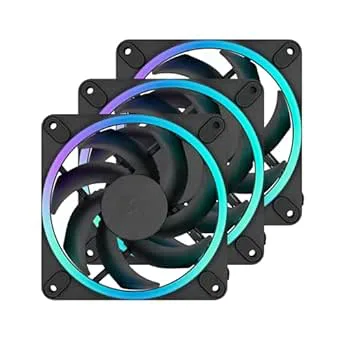 Fractal Design Momentum 12 RGB, 3-pack, Svart