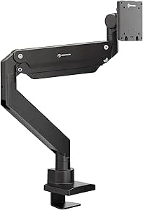 ONKRON Monitorfäste för 17–57 tum skärmar upp till 27 kg, PC-skärmfäste med gasfjäder, monitorarm VESA 75x75–200x200, justerbar monitorarm svart G130-B