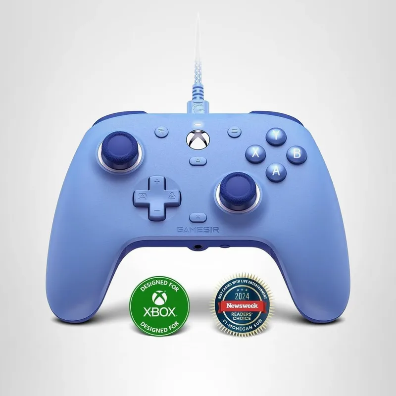 GameSir G7 SE Wired Controller för Xbox Series X|S, Xbox One och Windows 10/11, Plug and Play gamepad med halleffekt Joysticks/Hall Trigger, 3,5 mm ljuduttag – blå