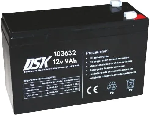 DSK 103632-12 V 9 Ah 12 V och 9 Ah uppladdningsbart batteri
