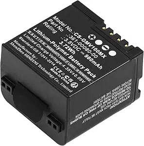TECHTEK Batteri 980mAh kompatibel med [Garmin] Virb X, Virb X Compact, VIRB XE ersätter 010-12256-01, 361-00080-00 FBA