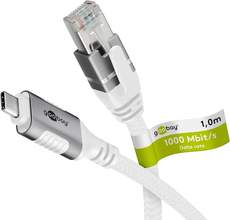 Goobay 1 m LAN till USB-kabel 1 Gbit dataöverföring
