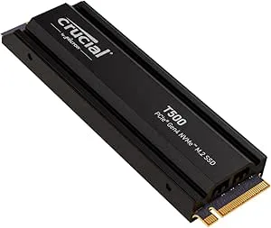 Crucial T500 4TB PCIe Gen4 NVMe M.2 Intern Gaming SSD med Kylfläns