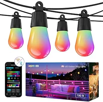 LQWELL® 10M LED Strip-ljus med fjärrkontroll och app