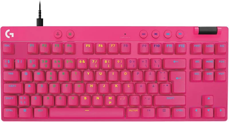 Logitech G PRO X TKL RAPID sladdanslutet speltangentbord, utan numerisk knappsats, magnetiska analoga brytare, Rapid Tri
