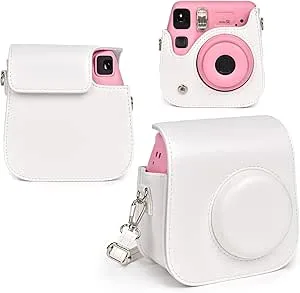 Fujifilm Instax Mini 7 Plus läderfodral med axelrem