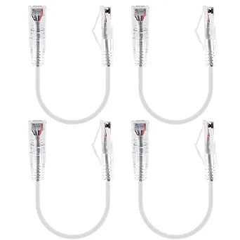 GeeekPi paket med 4 Snagless kort skärmad Cat6A Ethernet-kabel