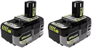 RYOBI ONE+ 18 V högpresterande litiumjonbatteri 6,0 Ah (2-pack)