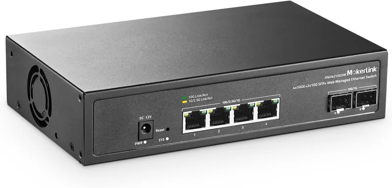 MokerLink 6 port 10 Gbps hanterad brytare