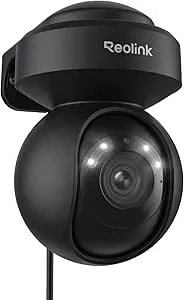 Reolink 4K PTZ-säkerhetskamera utomhus Wi-Fi 6, Spotlight-kamera för automatisk spårning 8MP, Smart Människo-/Fordons-/Djurdetektion, E1 Outdoor Pro (Svart)