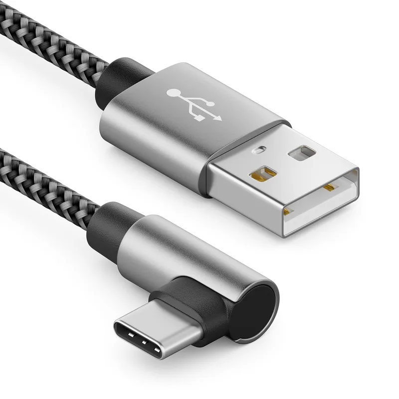 deleyCON 1,5m Nylon USB-C-Kabel Laddningskabel Datakabel USB Typ C Plugg i Metall Ladda & Synkronisera Mobiltelefon & Smartphone