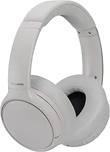 Panasonic RB-M600BE-C Trådlösa hörlurar med hybrid ANC, roterande over-ear modell, Bluetooth 5.3, inbyggd mikrofon, upp till 50 timmars uppspelning, XBS Deep, USB-C, vit